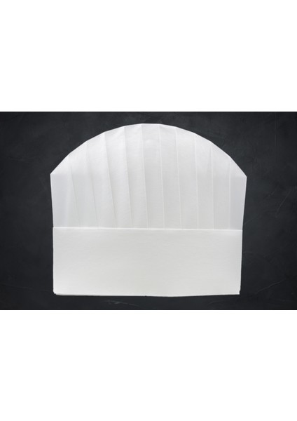 Tek Kullanım Aşçı Kepi 24 cm Beyaz 10 Adet.