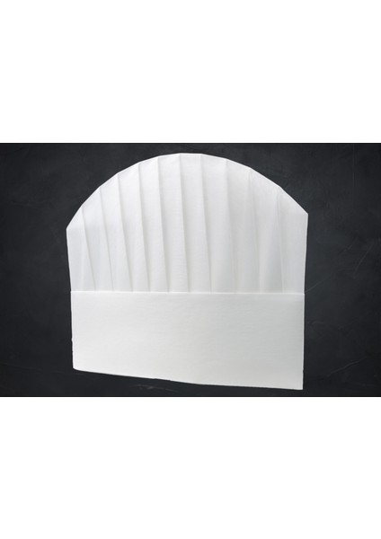 Tek Kullanım Aşçı Kepi 24 cm Beyaz 10 Adet.