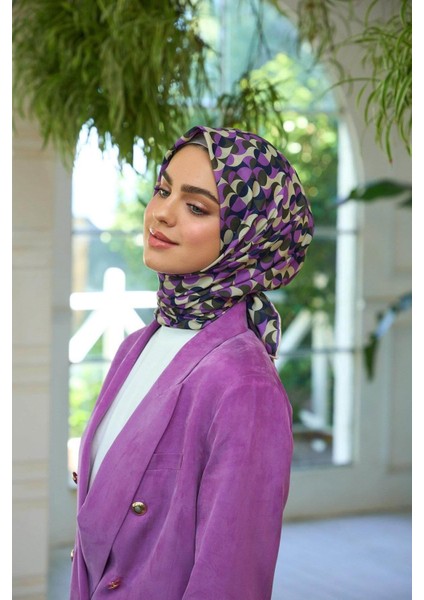 Yaz Işıltısı Koleksiyonu Soft Eşarp Kahve Mor 1185-04 modelleri
