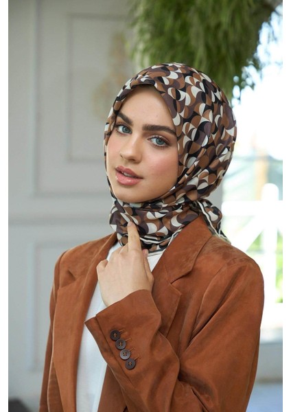 Yaz Işıltısı Koleksiyonu Soft Eşarp Siyah Kahve 1185-05