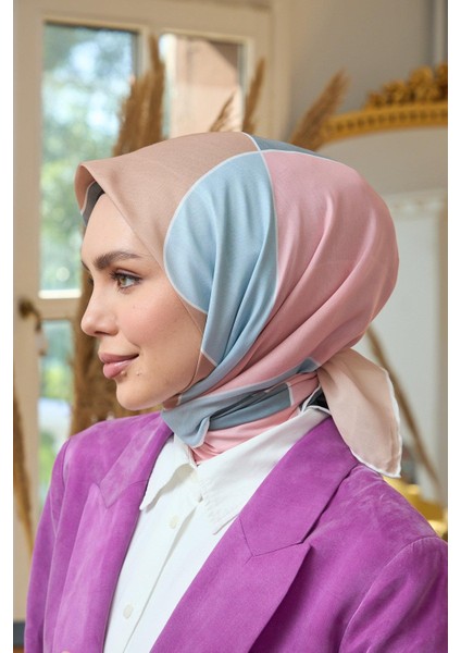 Yaz Işıltısı Koleksiyonu Soft Eşarp Turkuaz Somon 1190-05