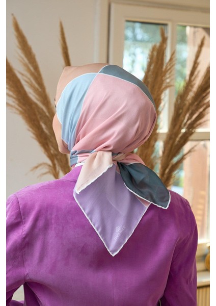 Yaz Işıltısı Koleksiyonu Soft Eşarp Turkuaz Somon 1190-05