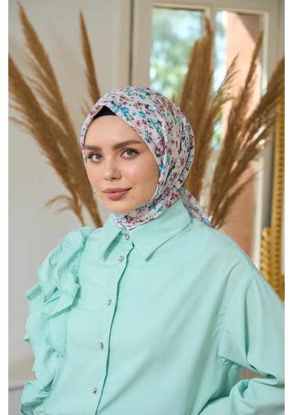 Yaz Işıltısı Koleksiyonu Soft Eşarp Mavi Pudra 1191-03