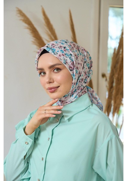 Yaz Işıltısı Koleksiyonu Soft Eşarp Mavi Pudra 1191-03