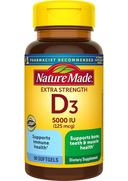 D3 Extra Strength 5000 Iu 90 Softgels