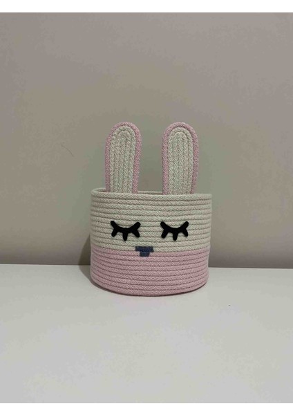 Tavşan Kulaklı , Jüt El Yapımı, Çocuk Odası Düzenleyici Sepet Pembe fiyatları