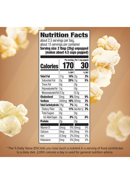 Redenbacher's Naturals Simply Salted Popcorn 6 Paket 559.8 gr fiyatları