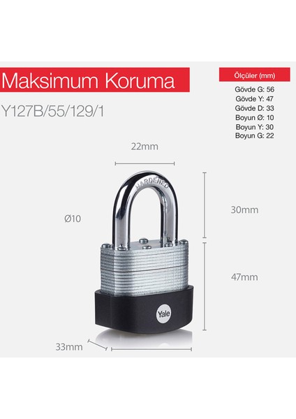 GRADE80 10mm *KESILMEZ Motosiklet Zinciri + Yale Protector Boron Kilit fırsatları