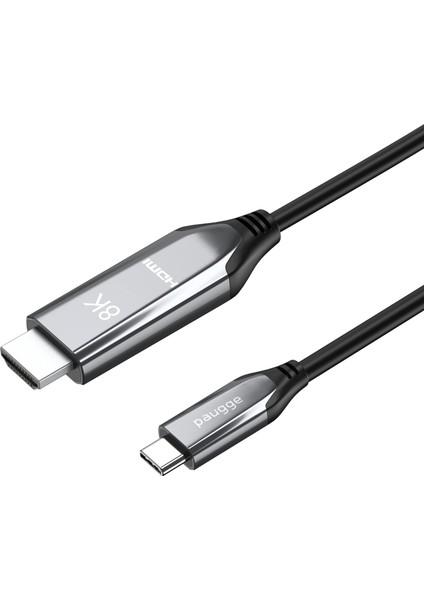 - USB C To HDMI 2.1 Kablo - Thunderbolt 4/3 Uyumlu, Hdcp2.3/hdr/dsc, 8k 60Hz, 8k 30Hz, 4K 144Hz, 4K 120Hz, 4K 60Hz, 2 Metre (CHD21-PRO)