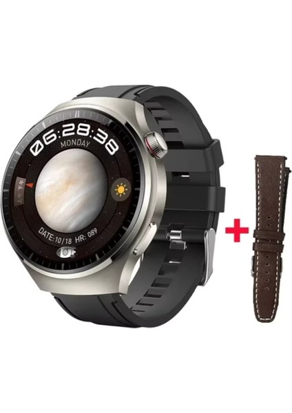 Hk 8 Hero Amoled Ekran Chat Gpt/gps/nfc Siri Destekli Watch Classic Akıllı Saat Curved Ekran