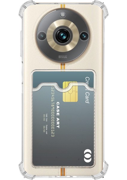 Realme 11 Pro 5g Kapak Kamera Korumalı Kartlıklı Darbe Emici Özellikli Şeffaf Silikon Kılıf