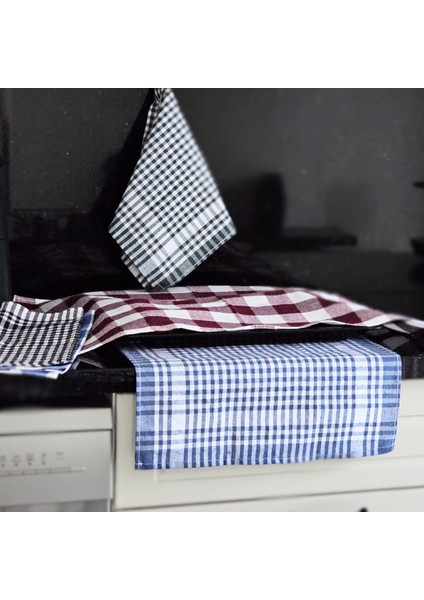 Mutfak Kurulama Bezi 5 Li | Pöti Kareli Bulaşık Kurulama Bezi | Servis Peçetesi | Beslenme Örtüsü