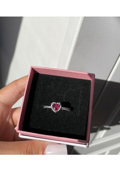 925 Ayar Kalp Yüzük Muadil Yüzük Ciddi Ilişki Yüzüğü