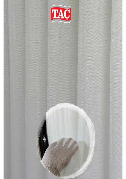 Rech Home Taç Balık Sırtı Tül Perde 1/3 Sık Pile - Extra Gramajlı - Ütü Gerektirmez modelleri