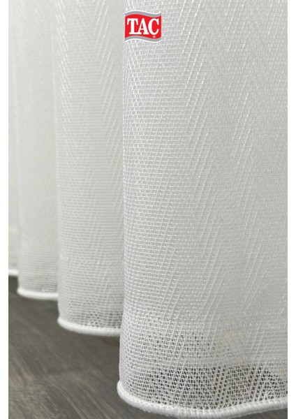 Rech Home Taç Balık Sırtı Tül Perde 1/3 Sık Pile - Extra Gramajlı - Ütü Gerektirmez