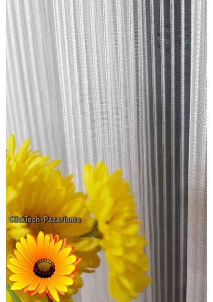 Rech Home Taç Çizgili Zincir Tül Perde Ekstra Gramajlı Dökümlü 1x3 Sık Pile fırsatları