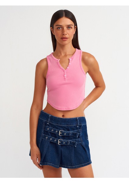 20844 Yıkama Efektli Top-Pembe