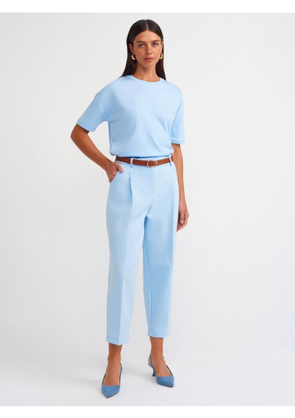 3683 Basic T-Shirt-Açık Mavi modelleri