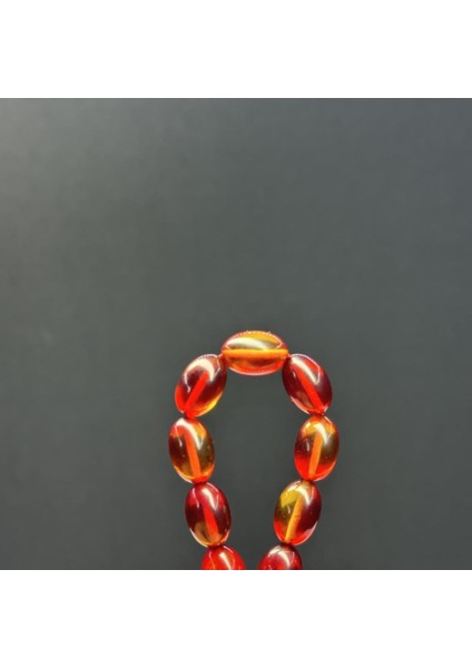 Badem Model 8-12MM Sıkma Kehribar Zaza Tesbih
