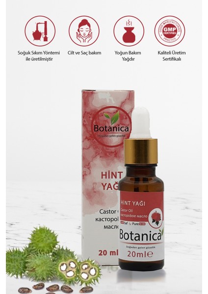 Saç Bakım Seti Hint Yağı Tatlı Badem Yağı 20 ml + 20 ml