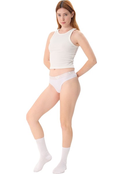 3'lü Kadın Pamuklu Tanga Külot Xpack 4