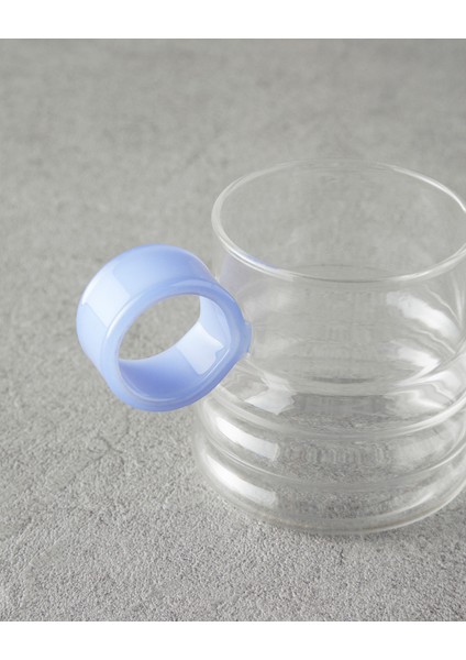 Ring Borosilkat Cam Kupa Mavi modelleri