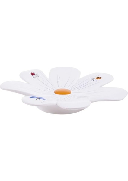 Çiçekli Model Poliresin, Beyaz