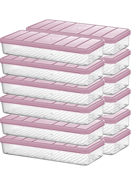 Home - Nora 12'li 1.2 Litre Küçük Boy Açık Pembe Saklama Kabı