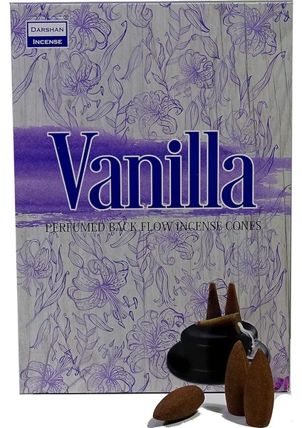 Hd Vanilya - Vanilla Kokulu/meditation Özel Aromalı Special Collection Geri Akış Normal Boy Backflow Hd Vanilya - Vanilla Kokulu Özel Aromalı Cones Konik Tütsü Paket 10 Adet