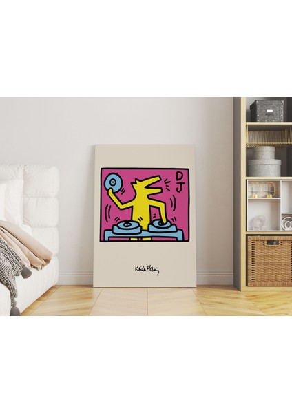 Kanvas Tablo Pop Art Keith Haring Sanatsal Tablo Salon Duvar Dekorasyonu