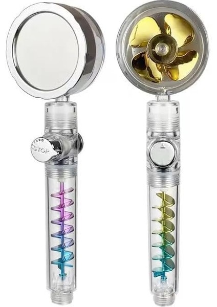 Yaylı Pervaneli Ultra Power Start Stoplu Yüksek Basınçlı Duş Başlığı