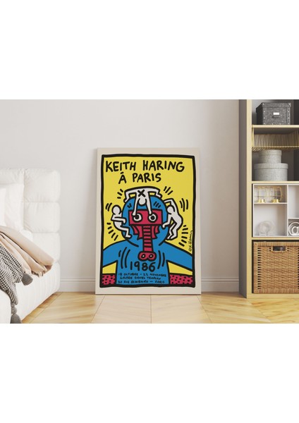 Keith Haring Sanatsal Tablo Pop Art Kanvas Tablo Salon Duvar Dekorasyonu Cafe Dekor