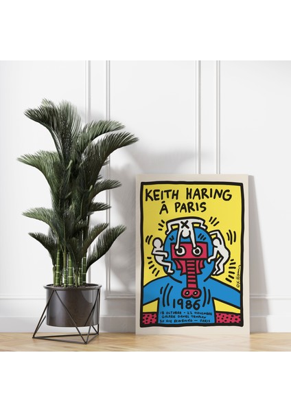 Keith Haring Sanatsal Tablo Pop Art Kanvas Tablo Salon Duvar Dekorasyonu Cafe Dekor