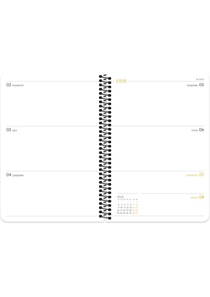 Hisli Şeyler A5 Spiralli Akademik Ajanda - Dinlenmek Istiyorum