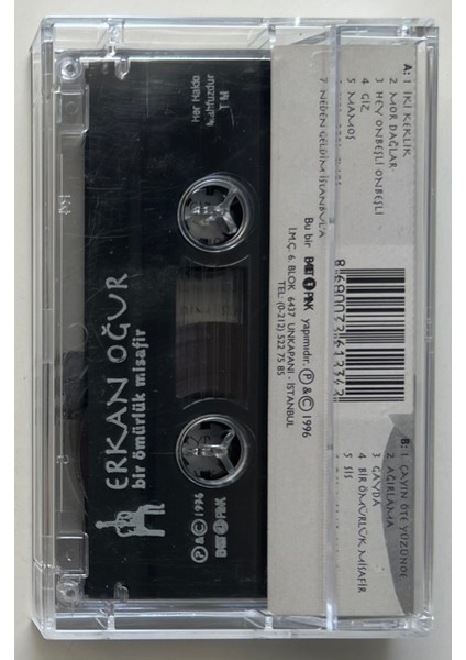 Erkan Oğur Bir Ömürlük Misafir Kaset (Orjnal Dönem Baskı Kaset)