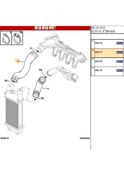 Turbo Hortumu C3 (0382.Y7-R23152-İBR30327)