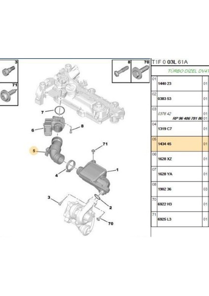 Turbo Hortumu C1 (R15397-İBR17285-1434.45)