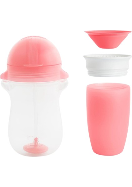 Tıklama Kilitli Uçlu Alıştırma Bardağı 12AY+,296ML,PEMBE +Munchkin Mucize 360° Alıştırma Bardağı, 12AY+, 296ML,PEMBE