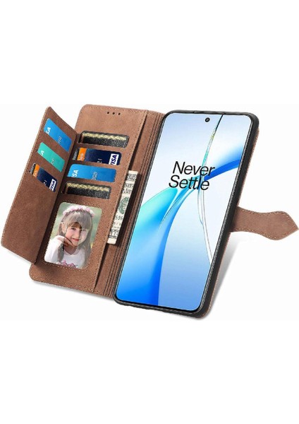 Oneplus Nord Ce4 Çok Renkli Flip Fermuar Tarzı Cüzdan Yuvası Için Flip Case (Yurt Dışından)