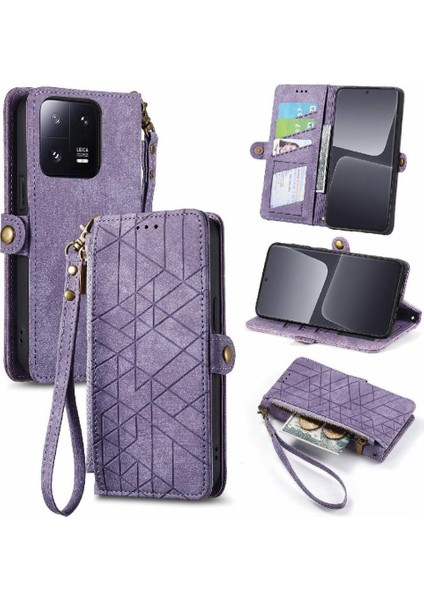Xiaomi 13 Için Flip Case Darbeye Kapak Kılıf Basit Cüzdan (Yurt Dışından)