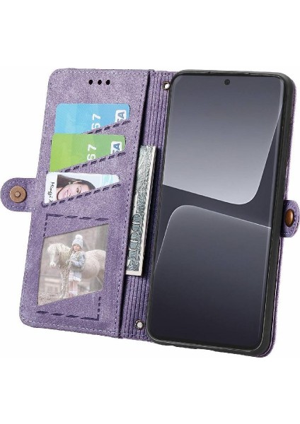 Xiaomi 13 Için Flip Case Darbeye Kapak Kılıf Basit Cüzdan (Yurt Dışından)