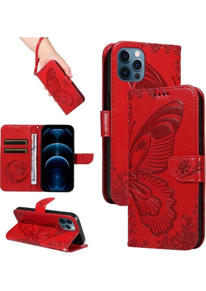 Kredi Kartı Yuvası Ayrılabilir El Kayışı ile IPhone 13 Pro Için Flip Case (Yurt Dışından)