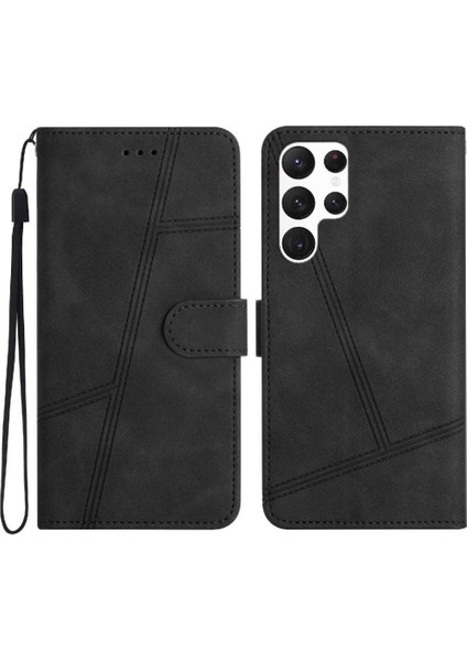 Samsung Galaxy S22 Ultra Bilek Kayışı Tam Koruma Cüzdan Için Flip Case (Yurt Dışından) indirimleri