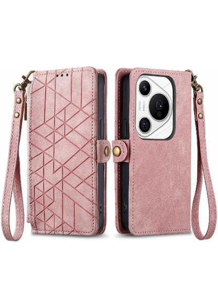 Huawei Pura 70 Pro Için Flip Case Darbeye Deri Kılıf Cüzdan Çevirin (Yurt Dışından)