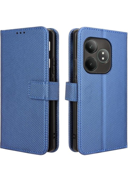 Realme Gt 6 Kickstand Kapak Kart Tutucu Manyetik Cüzdan Için Kılıf (Yurt Dışından)