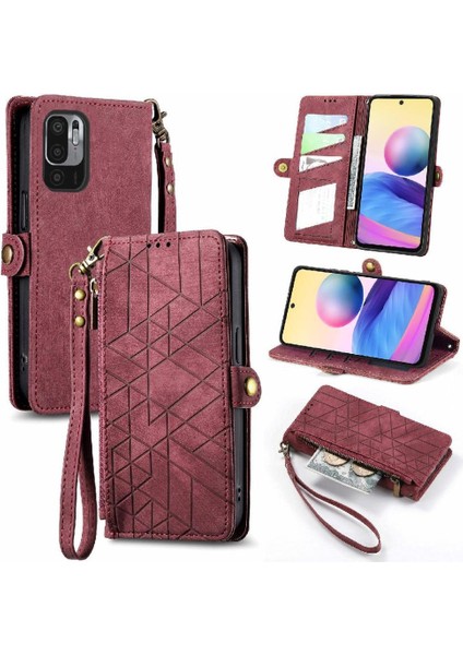 Xiaomi Redmi Not 10 Için Flip Case 5g Kapak Çevirin Darbeye Deri Kılıf (Yurt Dışından)