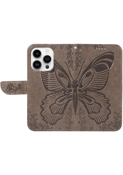 Kredi Kartı Yuvası ile IPhone 14 Pro Için Flip Case Ayrılabilir El Kayışı (Yurt Dışından)