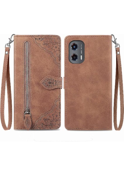 Motorola Moto G Stylus 5g Artı Flip Fermuar Tarzı Çoklu Kart Için Flip Case (Yurt Dışından)