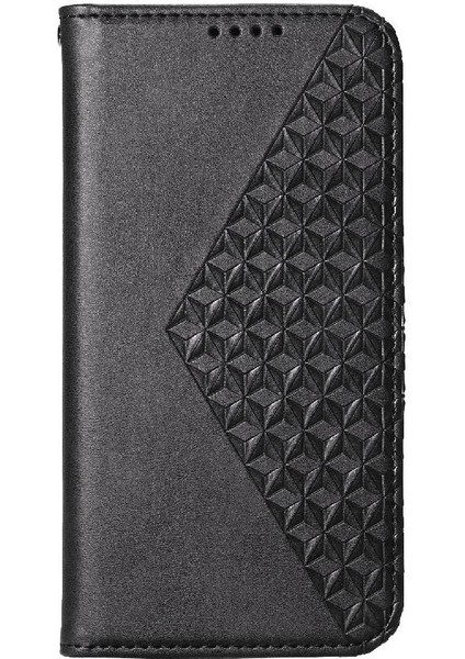 IPhone 15 Için Flip Case Artı El Kayışı Eşkenar Dörtgen Şekli Standı Cüzdan Günlük (Yurt Dışından)