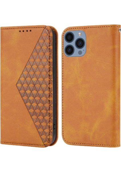 IPhone 14 Için Flip Case Pro Max Eşkenar Dörtgen Şekli Günlük Kullanım El Kayışı Standı (Yurt Dışından)